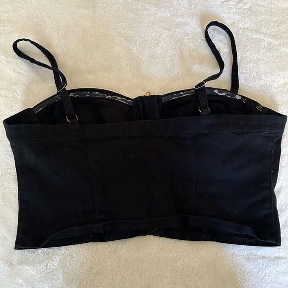 Guess Black with Gold Accents Crop Tank - Picture 2 of 4